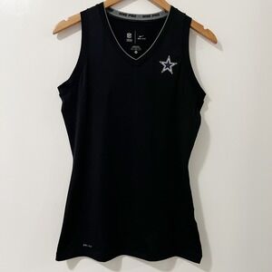 Nike Pro NFL Dallas Cowboys Dri-FIT Tank Top Womens Medium Black Sleeveless